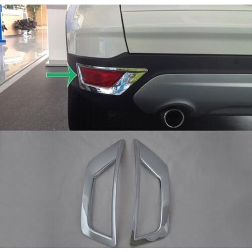 Car Accessories Exterior Decoration ABS Chrome Rear Fog Lamp Light Cover Trims For Ford Kuga/Escape 2013 Car-styling
