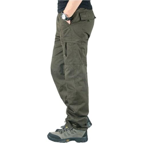 Men Sweatpants Straight Long Trousers Plus Size 3Xl Men Cargo Pants Casual Multi Pockets Military Tactical Pants Pantalon Hombre