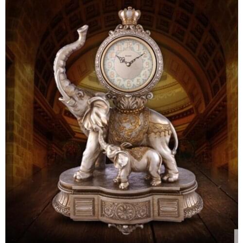 European Style Clock Living Room Retro Bench Clock Creative Bicycle Clock Decoration