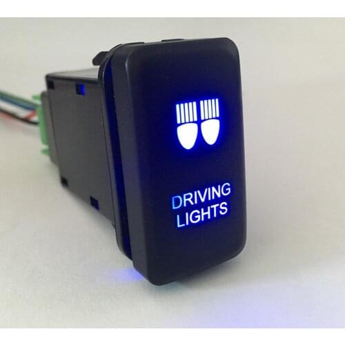 DC 12V-24V Car Engine Start Button Switch Ignition Switch Starter Kit Orange LED Universal Driving Lights Fog Light Button