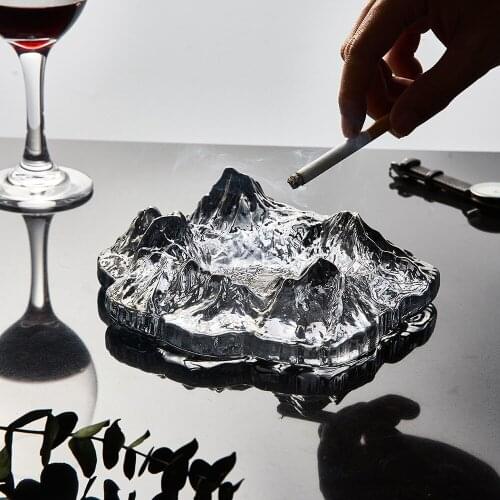 Creativity Ashtray Creative Anti Fly Ash Household glass ashtray for home Decoration Smoking desk accessories Gift for Boyfriend