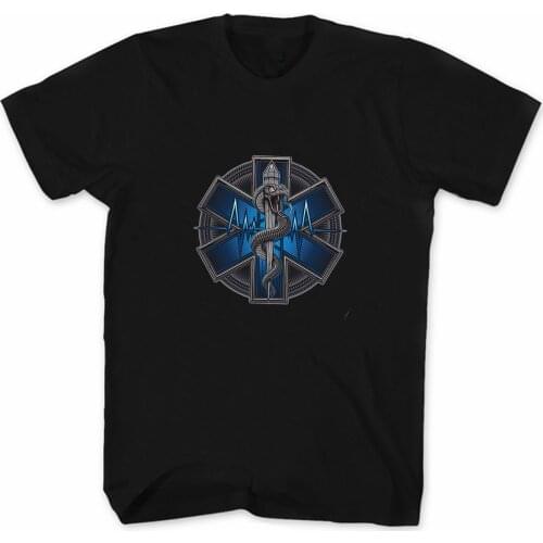 Creative Design Star of Life Sign EMS EMT Paramedics T-Shirt. Summer Cotton O-Neck Short Sleeve Mens T Shirt New S-3XL