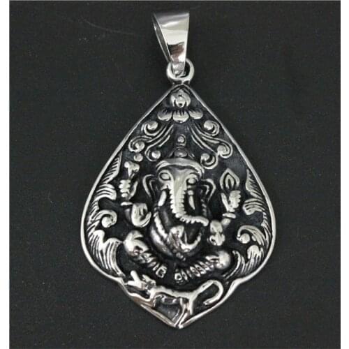 Hot Personal Design Punk Thailand Ganesh Pendant 316 Stainless Steel Fashion New Fashion Biker Cool Pendant