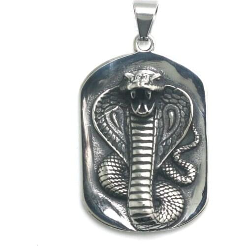 Unisex 316L Stainless Steel Cool Punk Gothic Snake Pendant Newest