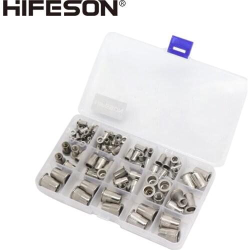 95Pcs and 300Pcs Stainless Steel Rivet Nut Rivnut Insert Nutsert KIT M3 M4 M5 M6 M8 M10 for Rivet Nut Gun Riveting Riveter Tool