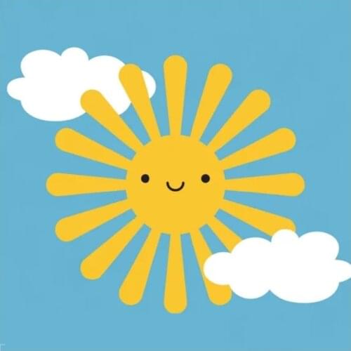 Happy Sun Wall Decal Baby Nursery Kids Kawaii Room Decor Home Nursery Decor Removable Wall Stickers For Kids Rooms T180709