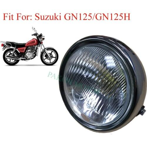 Motorcycle Headlight Front Lamp Head Light for Suzuki Haojue Lifan125 GN125 GN-125H GN125F With 12V35W Bulb Metal Chromed LED