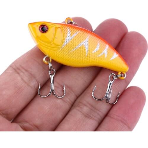 1PCS Fishing Sinking VIB Plastic Lure 9g 5.5cm Vibration Treble Hooks Baits Crankbaits Artificial Wobbler Fishing Jig Tackle