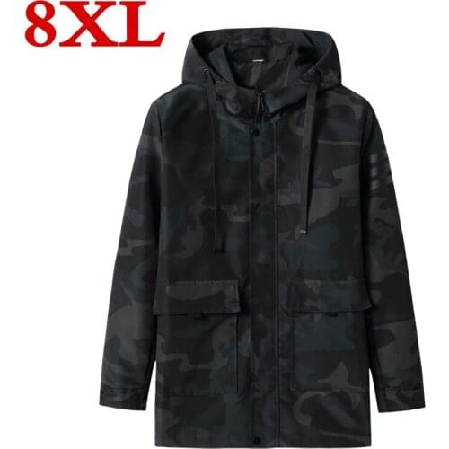 Plus size 8XL 7XL 2020 6XL New Spring Summer Mens Fashion Outerwear Windbreaker Men' S Thin Jackets Hooded Casual Sporting Coat