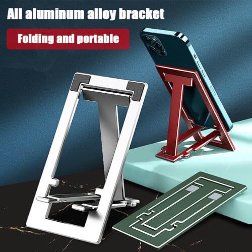 Adjustable Aluminum Alloy Desktop Tablet Holder Table Foldable Phone Standard Mobile Phone Holder Stand For Cell Iphone Ipad