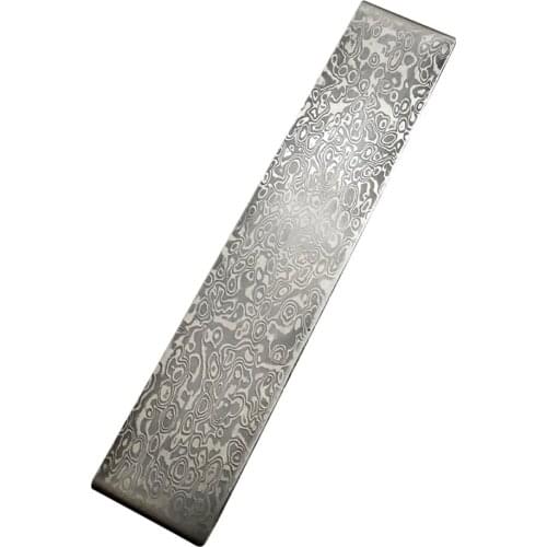 Damascus Steel DIY Cutter Making Materials Pattern Steel Bar Cutter Blade Blank Has Been Heat Treating