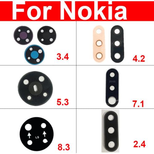 Rear Camera Lens Glass With Adhesive Stick For Nokia 4.2 5.3 6.2 7.2 8.3 TA-1198 TA-1200 TA-1181 TA-1196 Main Back Camera Lens