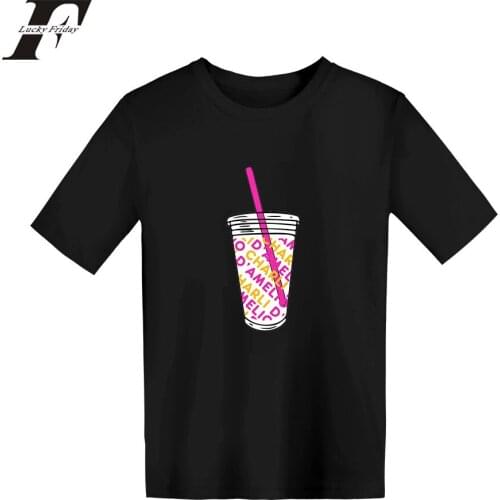 Ice Coffee Splatter T Shirt Women/Men Charli Damelio Girl Funny T-shirt Oversize O-Neck Short Sleeve Unisex Print