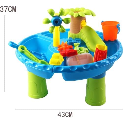 22pc 43cm Kids Sand Water Activity Play Table Fun Outdoor Sandpit Toys Set