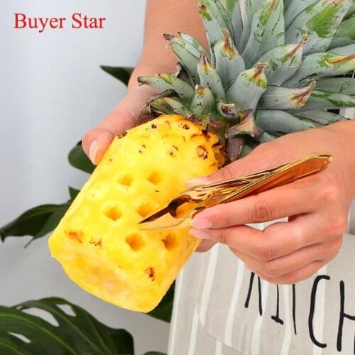 2PCS Stainless Steel Creative Pineapple Peeler Easy Pineapple Knife Cutter Corer Slicer Clip Fruit Salad Tools Kitchen Gadgets