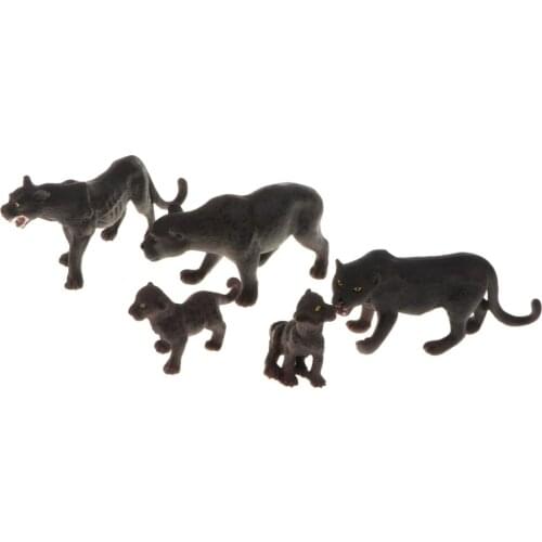 Animal Model Simulation Teaching Figures Decor - 5pcs Leopard