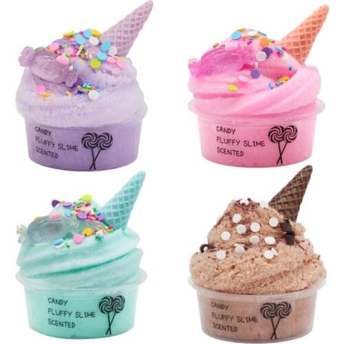 60ml Adult Kid Cute Candy Ice Cream Slime Clay Plasticine Mud Decompression Toy