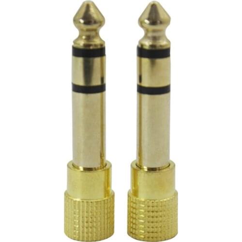 6.5 To 3.5 Audio Adapters 2 Packs F-35 Instrument Conversion Adapter Adapter Connector Musical Instrument Accessories