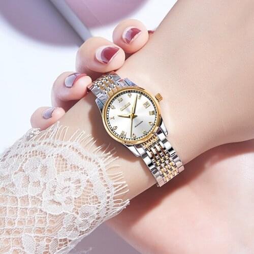 Automatic mechanical watch fashion diamond Roman scale ladies watch women