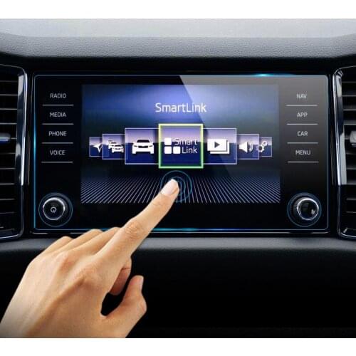 Car Tempered Glass For Skoda Kodiaq Karoq 2017 2018 2019 2020 DVD Navigation Screen Protector Film LCD Sticker Accessories