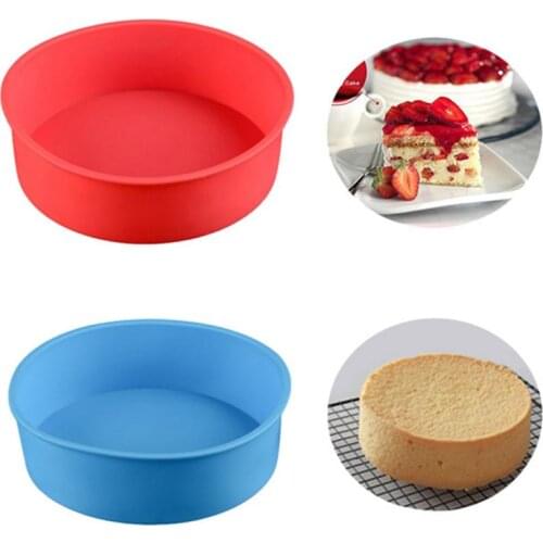 Safe Silicone Round Bread Mold Cake Pan Muffin Bakeware Mold Baking Tray Mould Ice Creams Chocolates Pastry Art Cake Tool