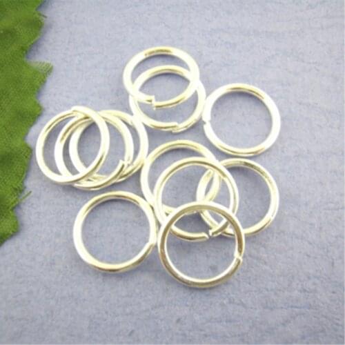 Doreen Box Lovely 400PCs Silver color Open Jump Ring 8mm dia. (B00622)