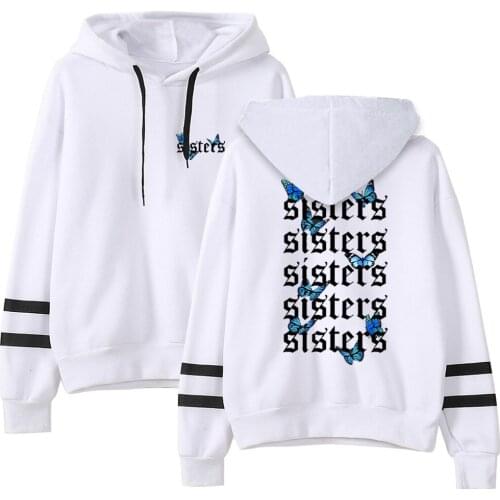 James Charles Hoodies Sweatshirt Blue Butterfly with Parallel Bars Harajuku Printed Casual Beautiful Sisters men/Women Pullover
