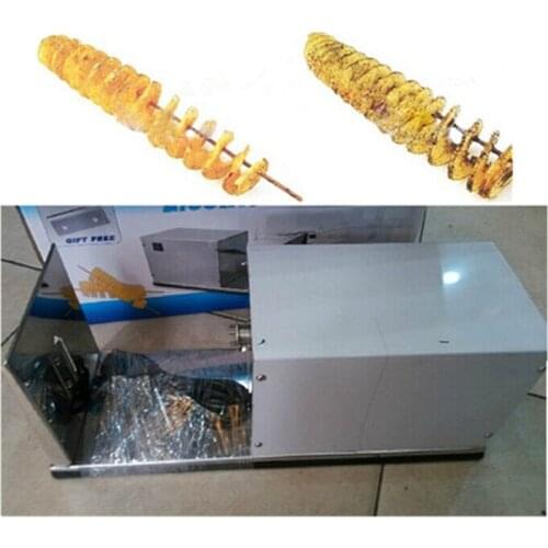 Commercial stainless steel electric twisted potato slicer machine french fry vegetable spiral cutter