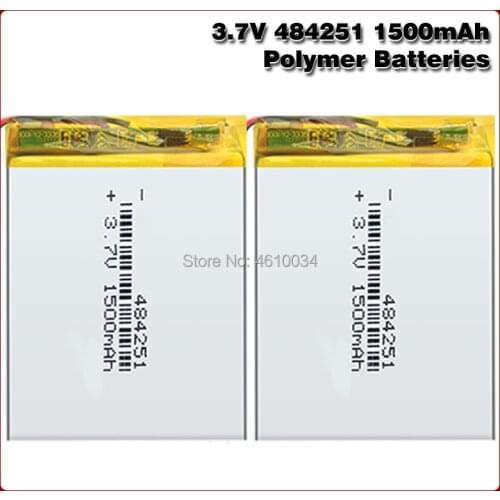 484251 3.7V 1500mAh 504050 484251 lithium polymer battery Li-Po Batteries For Tablet PC MP3 MP4 navigation instruments toys