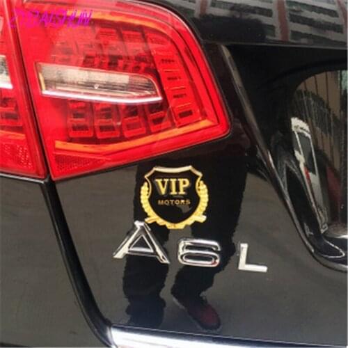3D metal VIP MOTORS emblem car Stickers 2 pcs for Cadillac XTS SRX ATS CTS/Renault Koleos Fluenec Latitude