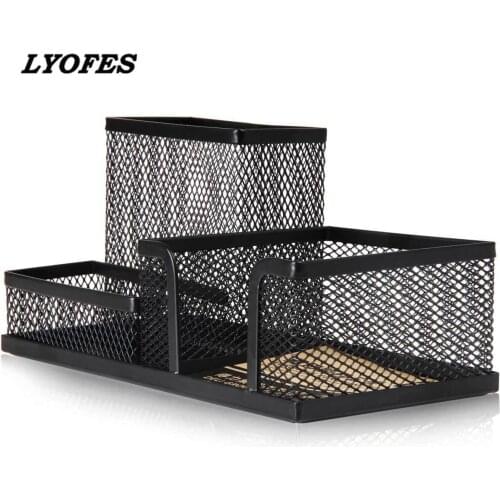 Metal Simple Design Colorful Home Office Organizer Box Pen Pencils Holder Desk Storage Multi-Functional Pen Holder 1PC