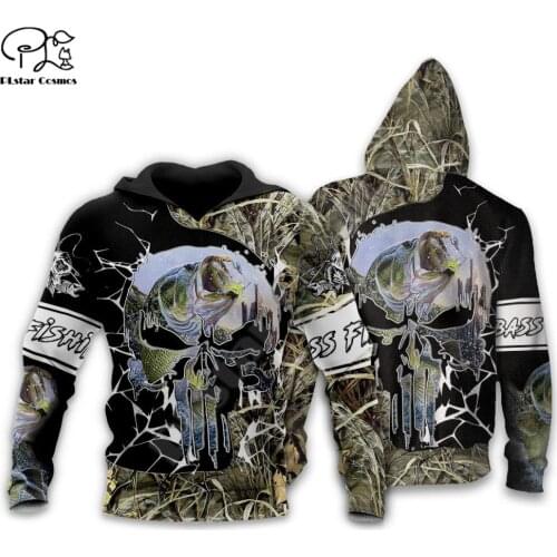 PLstar Cosmos Bass Fishing Fashion Mens/Women Sweatshirt Funny Animal 3D Print Hoodies Harajuku Jacket outdoor Casual Style-3