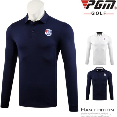 Pgm 2020 Mens Fit Golf Shirts Long Sleeve T Shirt Muscle Golf Clothes Men Breathable Warm Table Tennis Apparel Sportswear