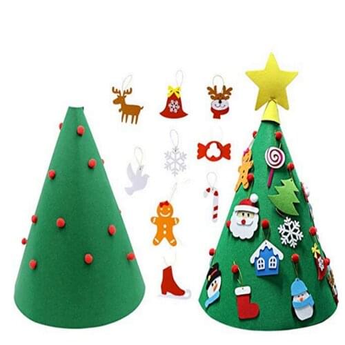 2020 New Year Gifts Kids toys children child baby Christmas hat Christmas tree diy felt toy decoration Christmas gift 50X70cm