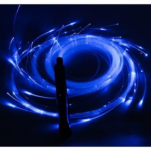 LED Fiber Optic Whip 6ft Rechargeable Pixel Whip with 7 Colors and 4 Glowing Modes,Flow Toy Perfect for Dance, Parties, Gift