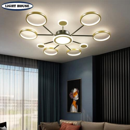 Modern living room LED ceiling lamp bedroom chandelier home lamp restaurant LED lamp factory direct