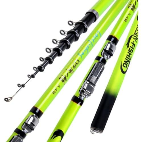 1.5M 1.8M 2.1M 2.4M 2.7M 3M Mini Fishing Rod Telescopic Rock Spinning Fly Carp Feeder Carbon Fiber Travel Rod Reel Seat