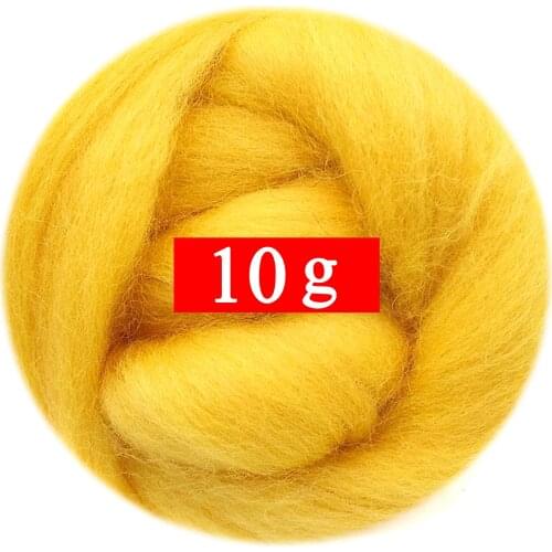 10g Felting Wool (40 Colors) 19 Microns Super Soft Natural Wool Fiber for Needle Felting Kit 0.35 OZ Per Color (No. 11)