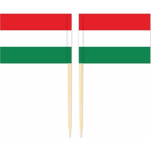 Hungary Toothpick Flag 3.5X2.5CM Cake Topper Party Cupcake Wedding Baby Shower Supplies Lovely Baking Dessert Decorations
