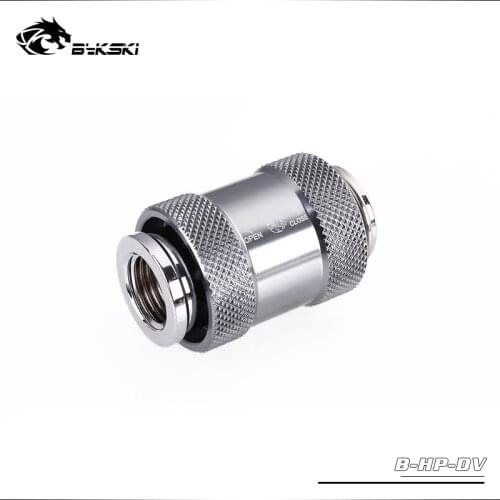 BYKSKI Hand Push Valve G1/4 Thread Male to Famale Flat Push Type Water Stop Valve Metal Switch Cooling System Fitting