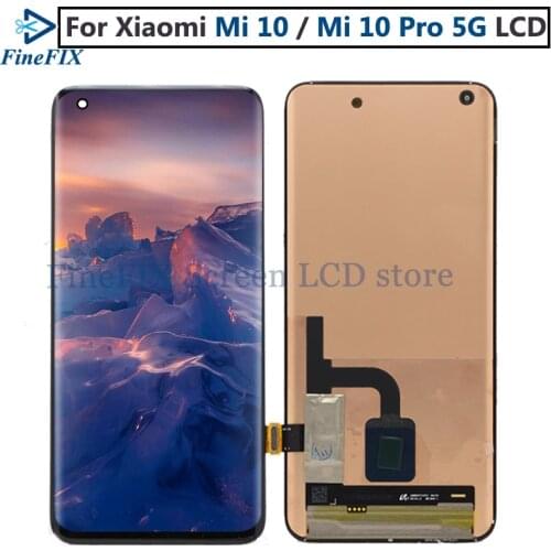 AMOLED 6.67" For Xiaomi Mi 10 pro 5G lcd Display Touch Screen Digitizer Assembly mi 10 pro lcd for xiaomi mi 10 5G lcd display