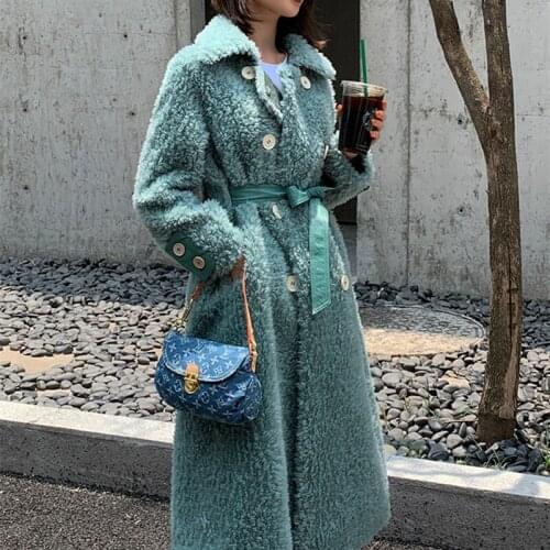 Winter Sheep Shearing Coat Women Real Fur Jacket Korean Womens Clothing 2020 Manteau Femme SMDS12002AW YY852