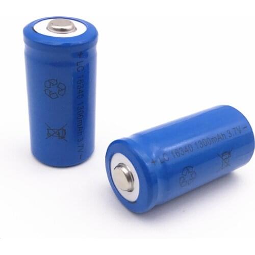 10Pcs/set 16340 3.7V 1300mAh LI-ION Battery For 16340 CR123A for LED Flashlight,Travel Wall headlights,laser pen, E-cigareet