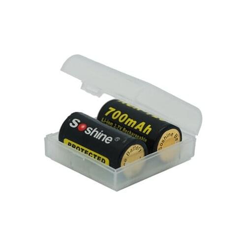 10 pcs / lot Soshine 2*16340 Battery Storage Box RCR123 Battery Holder Case Holder Case