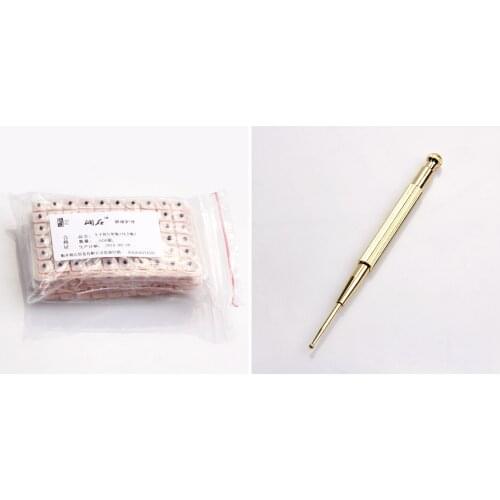 1200pcs Vaccaria Acupuncture needle ear massage paste seed bean stickers+1 Auricular point ear Probe pen Acupuncture ear seeds