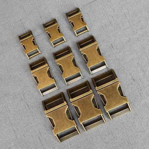 20 Pcs/Lot 15mm 20mm 25mm Bronze Metal Quick Side Release Buckles for DIY Out Door Luggage Dog Collar Buckle Belt Accessories