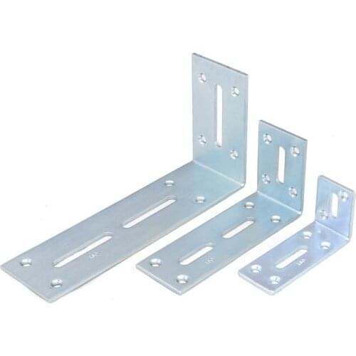 New 4PCS Metal "L" Right Angle Joint Corner Braces Board Frame Partition Fixed Holder Brackets Furniture Reinforced Connectors