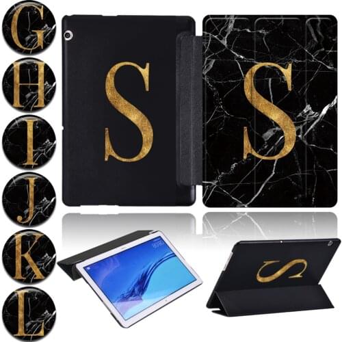 For Huawei MediaPad T3 10 9.6"/MediaPad T5 10 10.1" Smart Tri-fold Bracket Automatic Wake Up and Sleep Tablet Case+Free Stylus