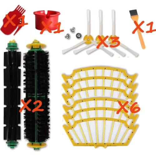For Irobot Roomba 500 Series 510 520 530 535 540 550 560 570 580 Side Brush Filter New Bristle Flexible Beater Brush