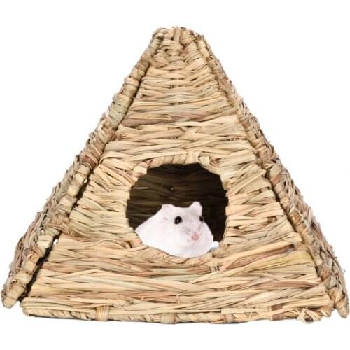 Eco-Friendly Portable Comfortable Grass Hideaway Pet House for Small Animals